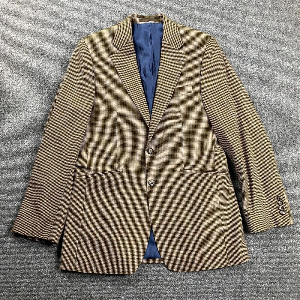 Joseph Turner Blazer Men's 38L Gingham Dales‎ Jacket 100% Pure Wool Adults